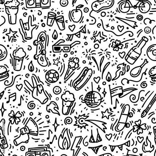 Doodle beer fest pattern