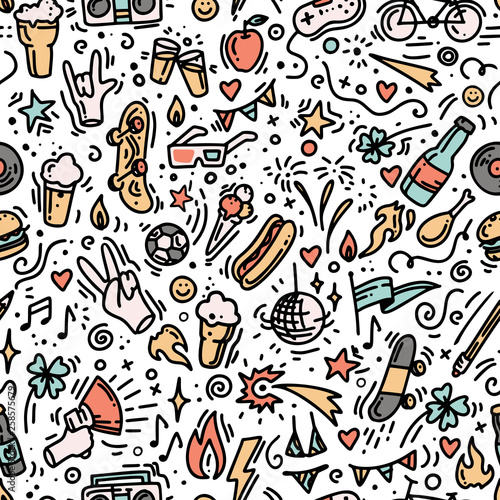 Doodle beer fest pattern