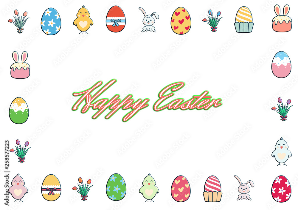 Happy Easter, congratulation, illustration Happy Easter, congratulation, illustration