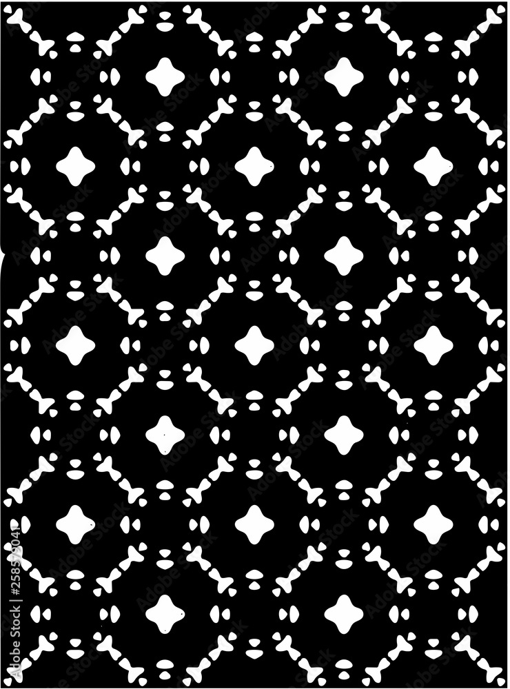 Black and white ornate geometric pattern and abstract background Black and white ornate geometric pattern and abstract background