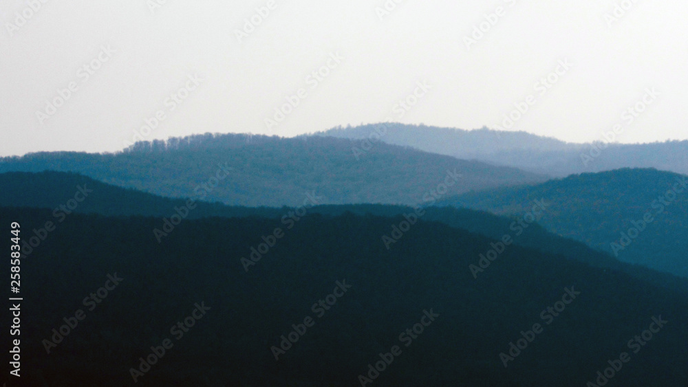 Mystical mountain landscape. view of mountains