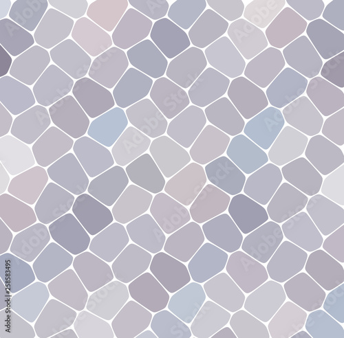 Gray mosaic  abstract geometric distorted hexagon shapes ornament vector illustration.