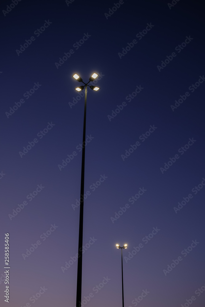 Street lamp evening sky Street lamp evening sky