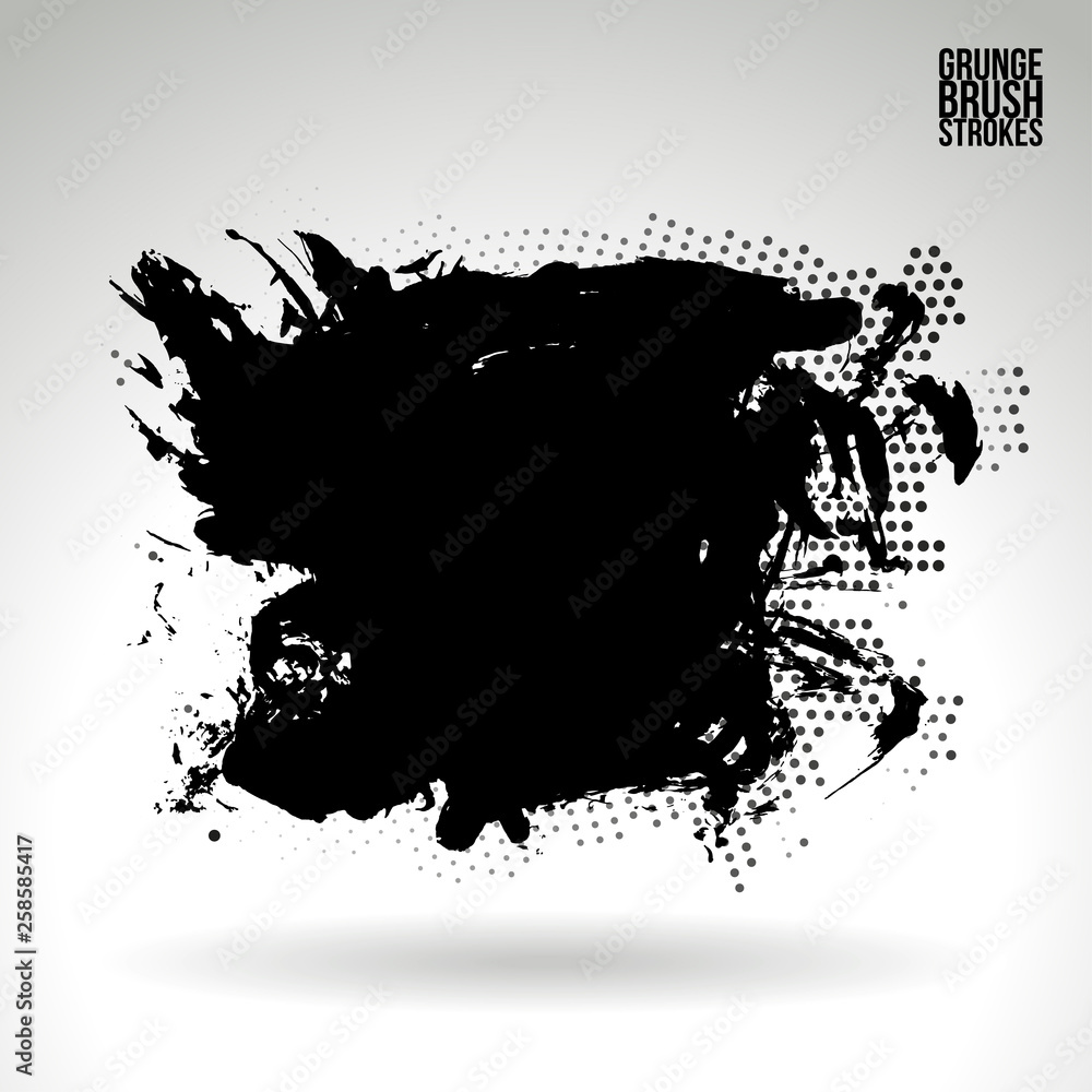 Black brush stroke and texture. Grunge vector abstract hand - painted element. Underline and border design. Black brush stroke and texture. Grunge vector abstract hand - painted element. Underline and border design.