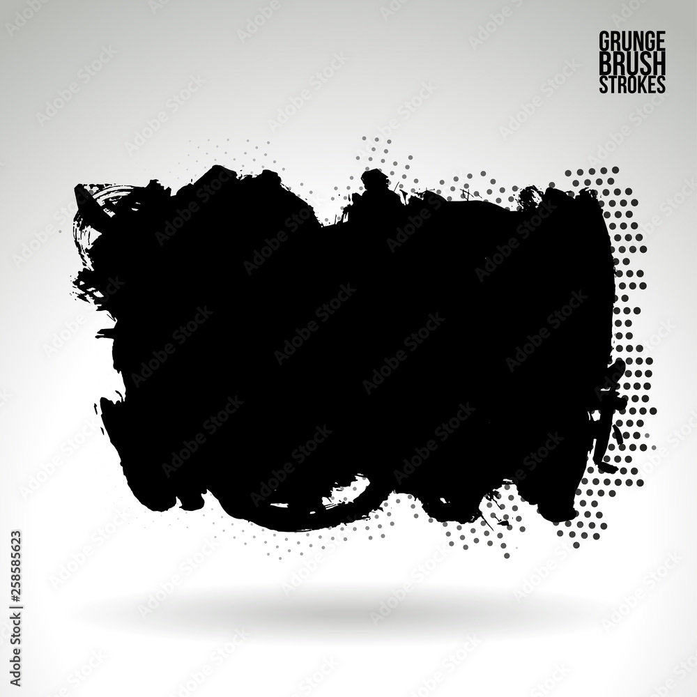 Black brush stroke and texture. Grunge vector abstract hand - painted element. Underline and border design. Black brush stroke and texture. Grunge vector abstract hand - painted element. Underline and border design.