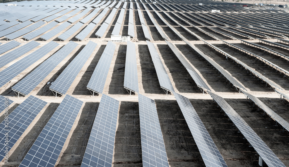 Section of the solar panels - the top view Section of the solar panels - the top view