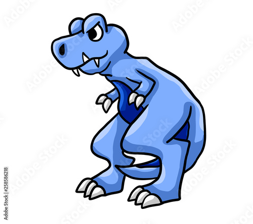 Stylized Big Scary Blue T Rex