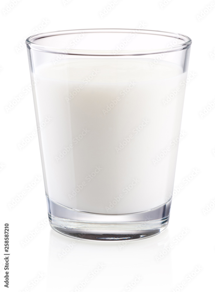 Glass of fresh milk isolated on white background Glass of fresh milk isolated on white background