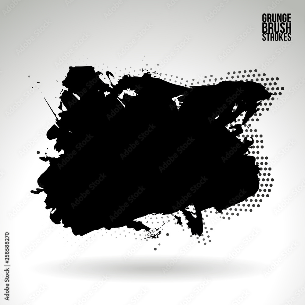 Black brush stroke and texture. Grunge vector abstract hand - painted element. Underline and border design. Black brush stroke and texture. Grunge vector abstract hand - painted element. Underline and border design.