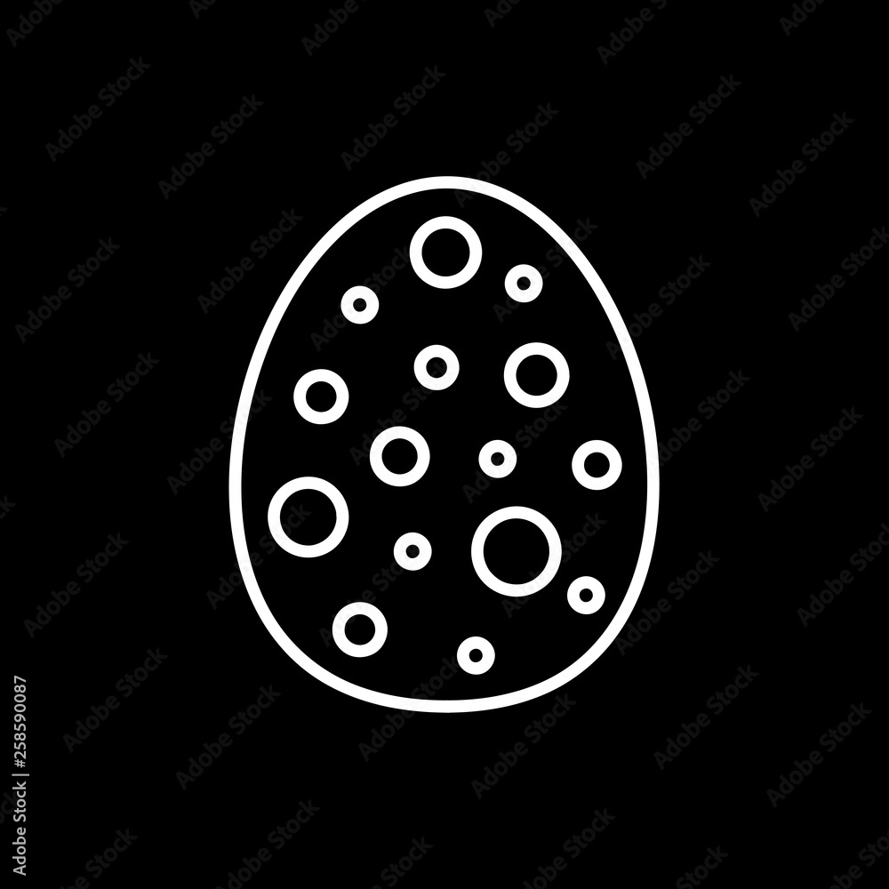 Flat line monochrome Easter egg icon for web sites and apps. Minimal simple black and white Easter egg icon. Isolated vector black Easter egg icon on white background. Flat line monochrome Easter egg icon for web sites and apps. Minimal simple black and white Easter egg icon. Isolated vector black Easter egg icon on white background.