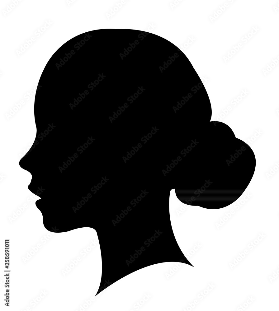 a girl head silhouette vector a girl head silhouette vector