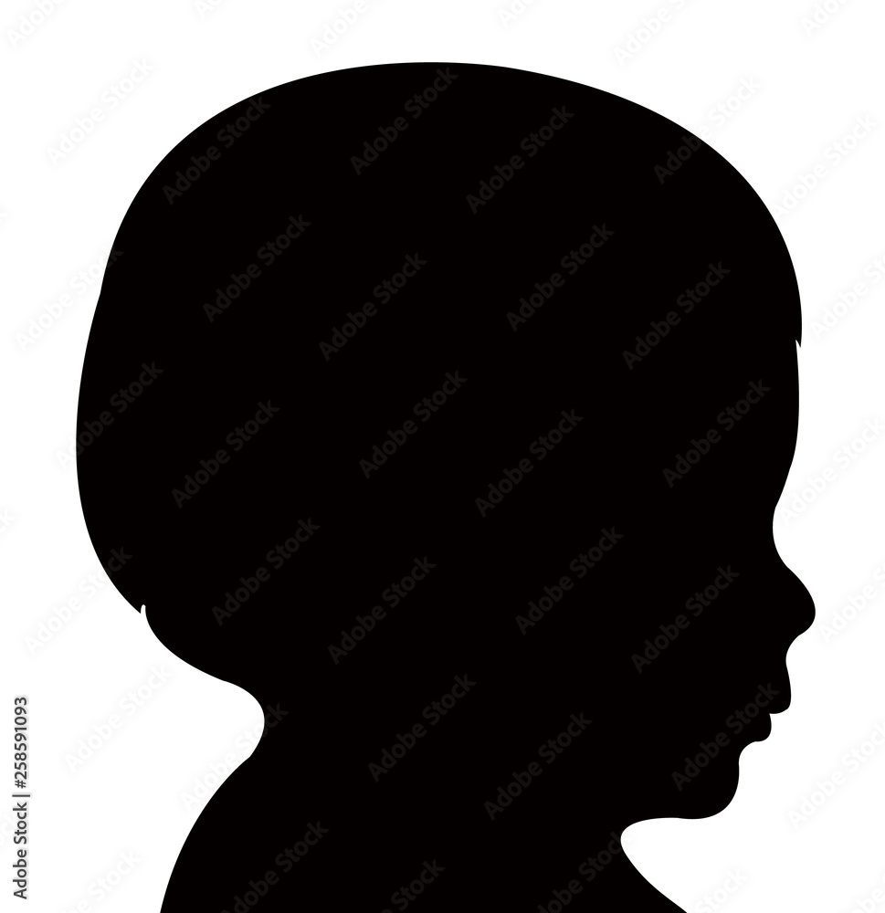 a bbay head silhouette vector a bbay head silhouette vector