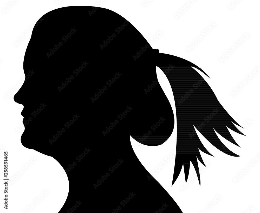 a woman head silhouette vector a woman head silhouette vector
