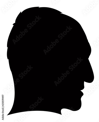 a man head sihouette vector
