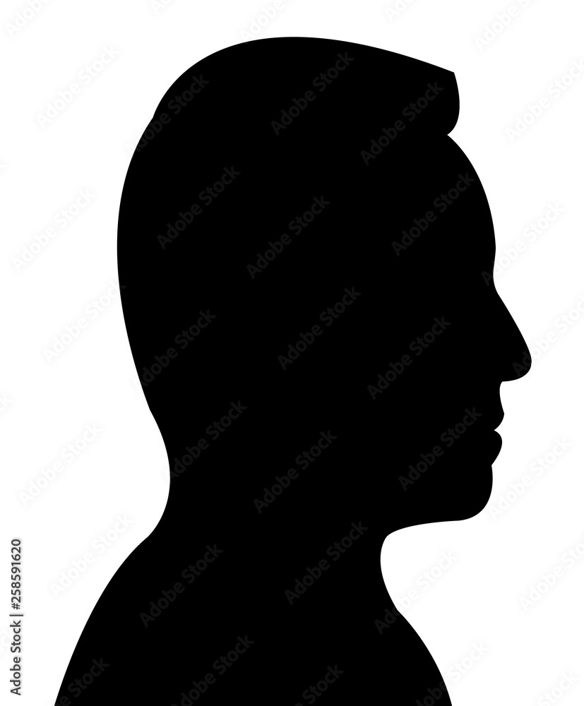 a man head sihouette vector