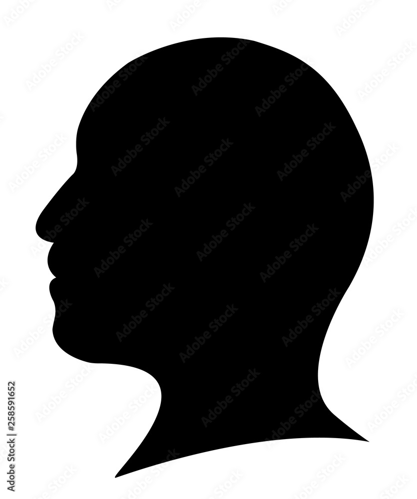 a man head silhouette vector