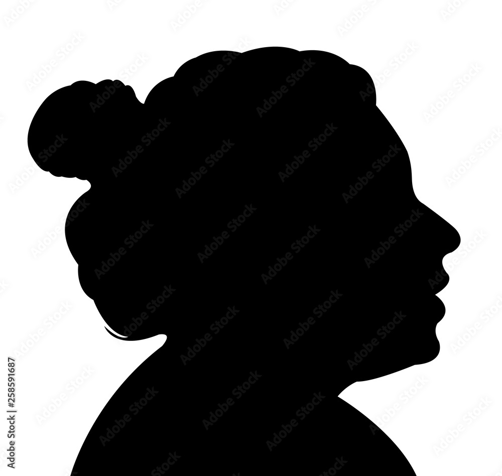 a woman head silhouette vector