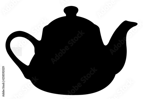 tea pot silhouette vector
