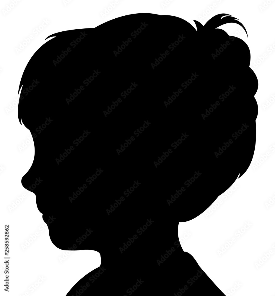 a boy head silhouette vector a boy head silhouette vector