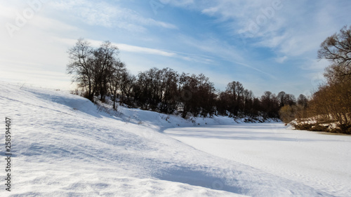 frozen river, winter landscape © Владимир Голубев