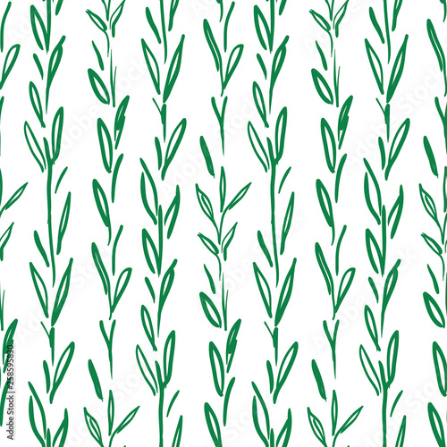 Fototapeta Naklejka Na Ścianę i Meble -  Vector seamless green grass pattern