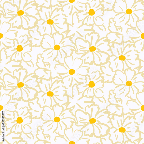 Chamomile seamless pattern