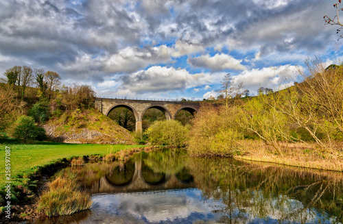 Headstone Viaduct, sometimes called the Monsal Dale Viaduct, in the Peak District in Derbyshire, UK