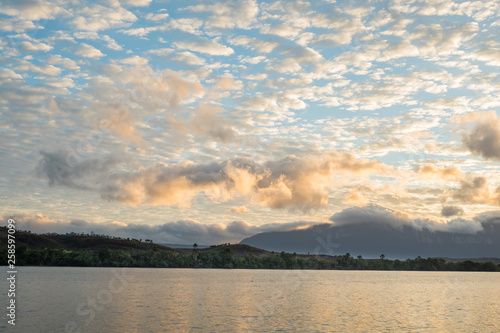 Sunset over the lagoon, Canaima National Park, Venezuela