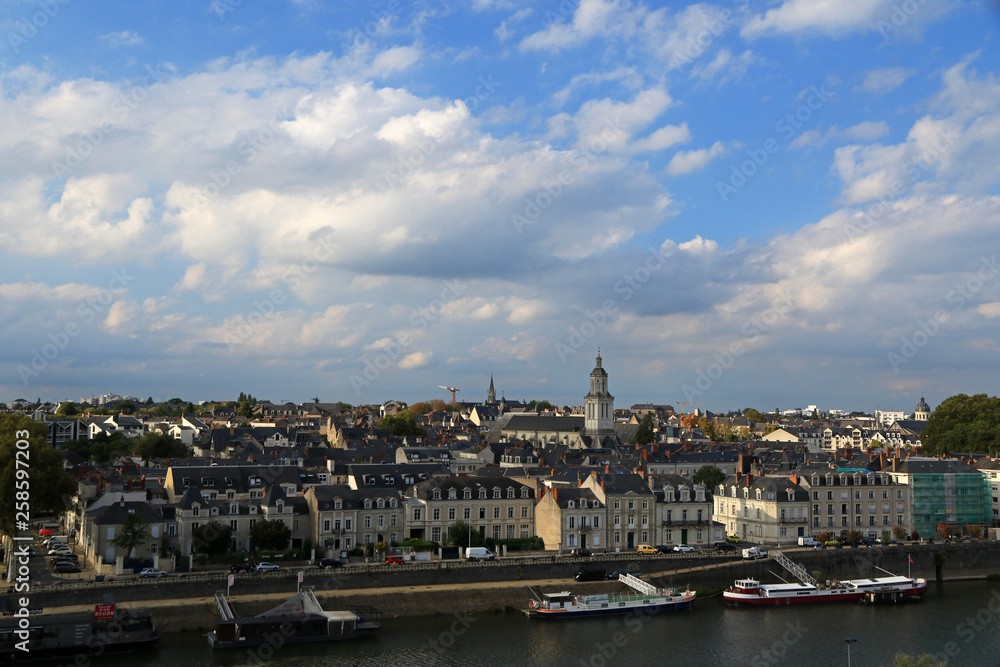 View of Angers, Loire Valley, France