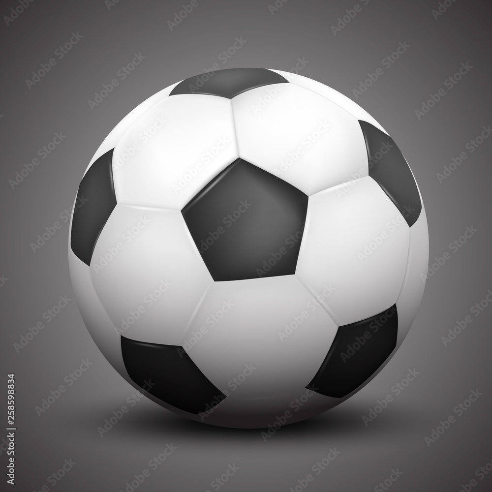 Soccer Ball isolated on black white background vector illustration Soccer Ball isolated on black white background vector illustration