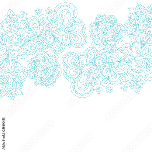 Abstract decorative Henna design vector illustration