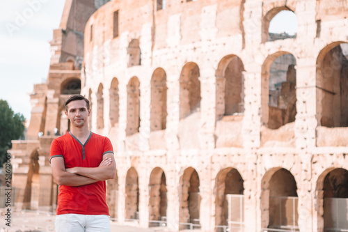 Young hipster man in front of Colosseum © travnikovstudio