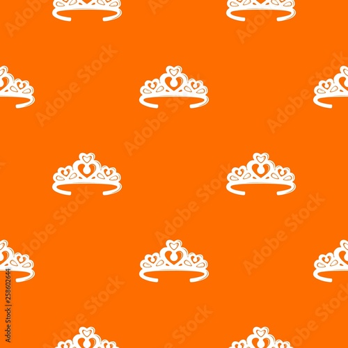 Tiara crown pattern vector orange for any web design best
