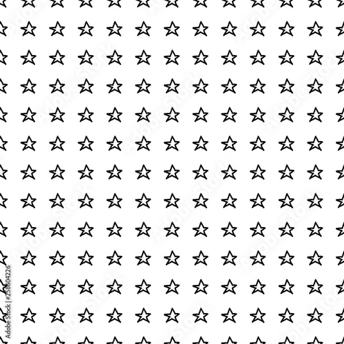Cute cartoon star pattern with hand drawn stars. Sweet vector black and white star pattern. Seamless monochrome doodle star pattern for textile  wallpapers  wrapping paper  cards and web.