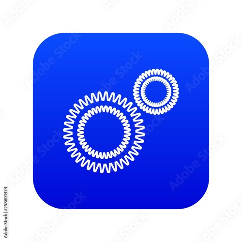 Mildew virus icon blue vector isolated on white background