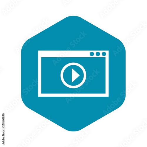 Free Download Program for video playback icon in simple style isolated on white background. Movies symbol - GFXLoad