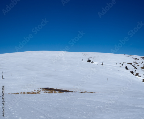 Panoramic view on snowy mountain - Black forest ski resort 