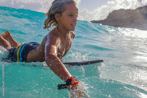 Kid on Boogie Board