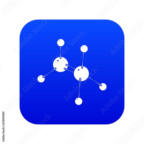 Glycine icon blue vector isolated on white background