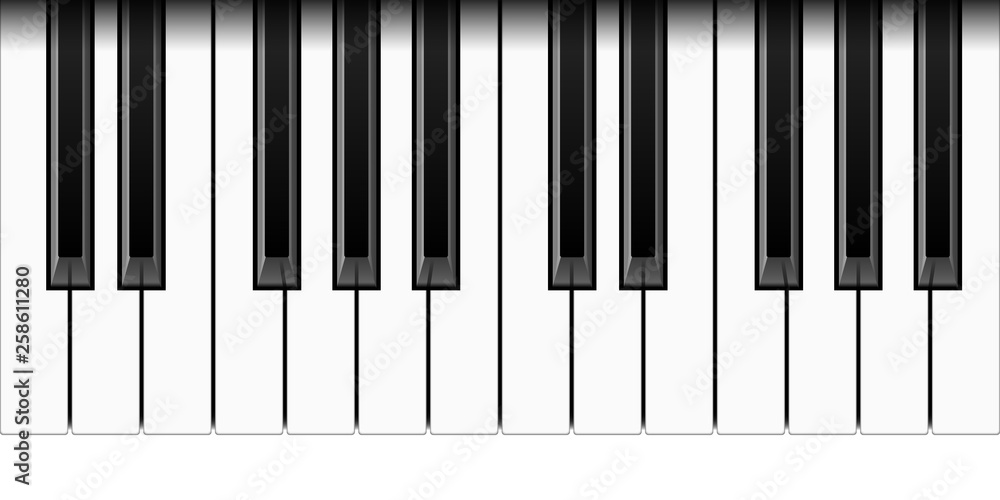 Realistic piano keys, vector illustration Realistic piano keys, vector illustration