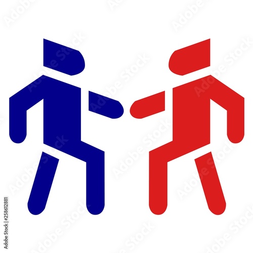 People social brotherhood relationship bonding vector icon.