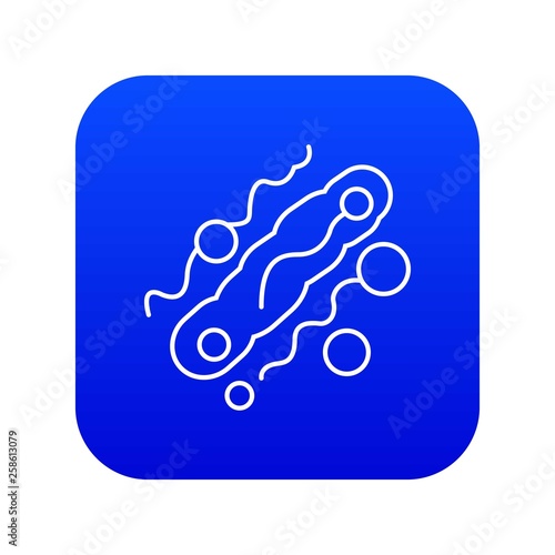 Corynebacterium icon blue vector isolated on white background