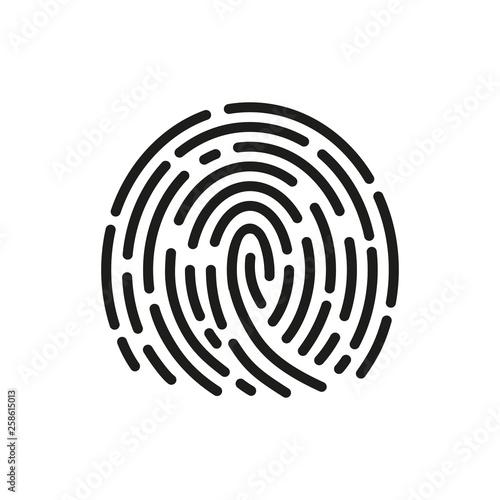 Fingerprint scanning icon sign – vector