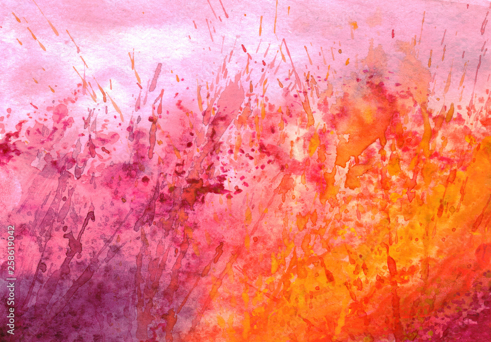 abstract splash background in watercolor