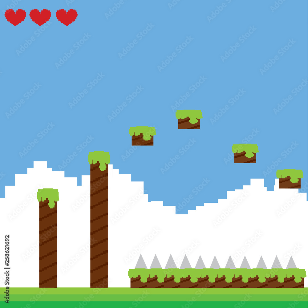 Naklejka premium Video Game background