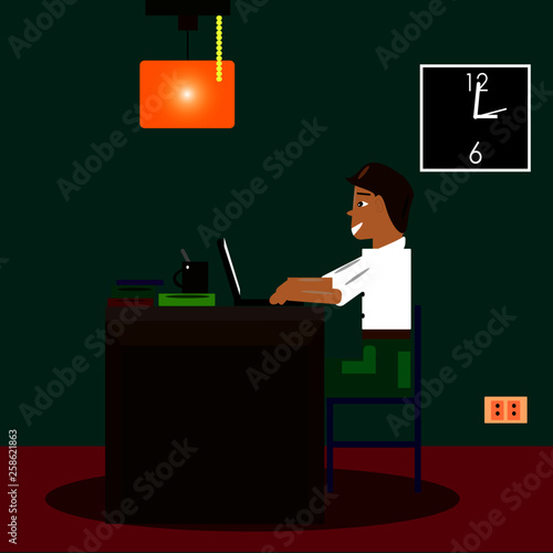 Trabajando en oficina