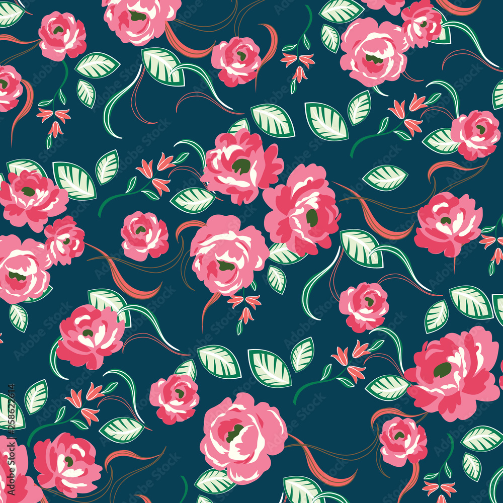 Floral background for textiles.