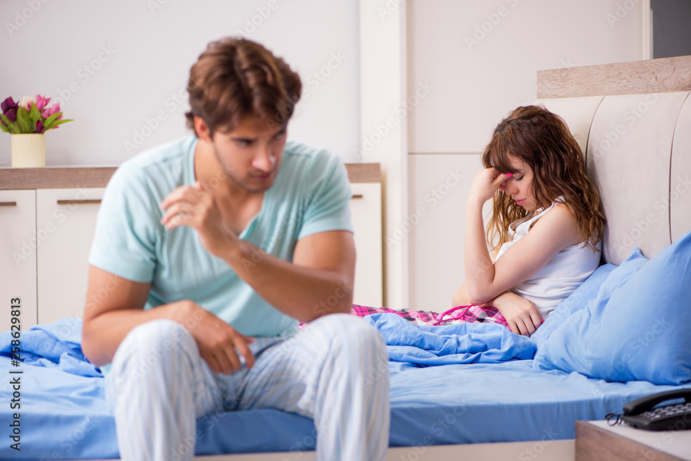 Young couple in the bedroom 