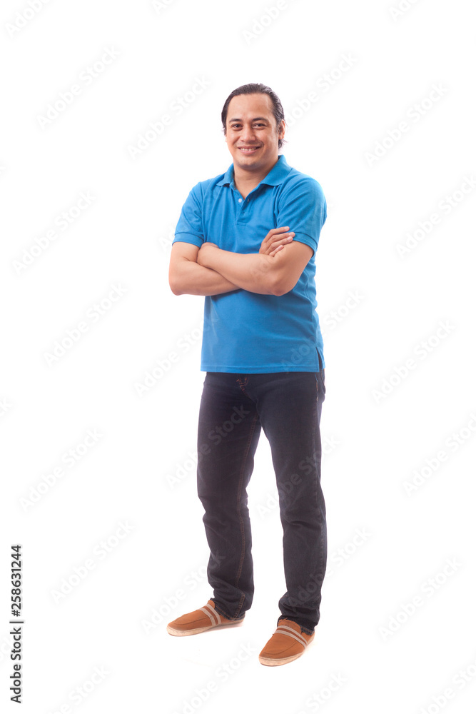 Young Man Smiling With Arms Crossed Young Man Smiling With Arms Crossed