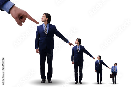 Bild auf Leinwand Businessmen blaming each other for failures